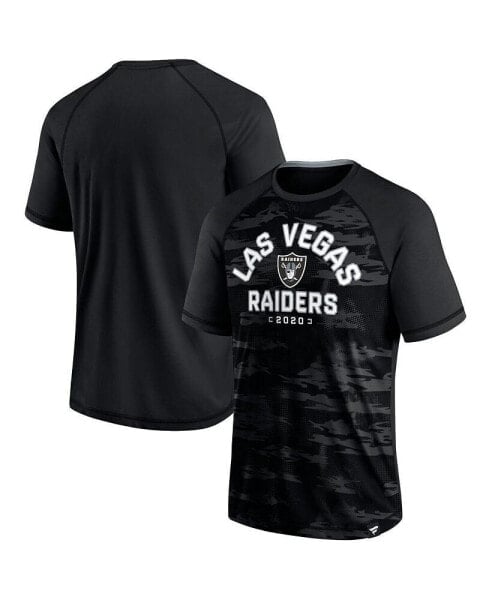 Men's Black Las Vegas Raiders Hail Mary Raglan T-shirt