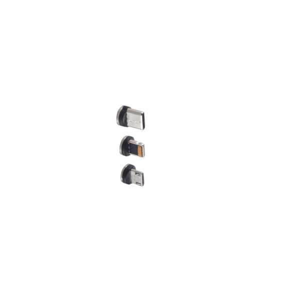 ShiverPeaks BS14-19003 - USB Micro-B - USB-C - 8-Pin - Black - Silver - Male - Straight - Aluminium - Metal - 3 pc(s)