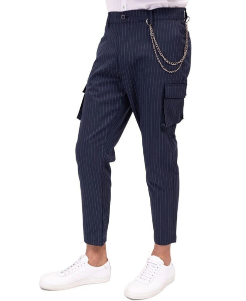 Men's Modern Pinstriped Cargo Pants