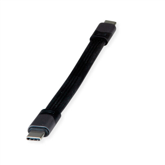 ROLINE Kabeladapter USB4 Gen3x2 40Gbit/C-C ST/ST Flach 100W - Cable - Digital