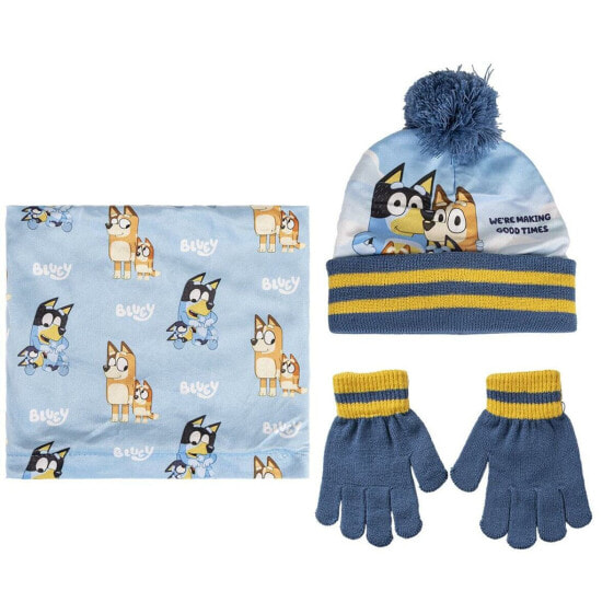 Шапка, шарф и перчатки Bluey Разноцветный для мальчиков
