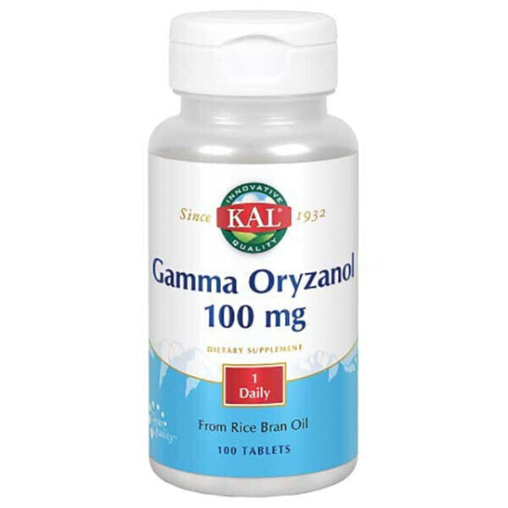 KAL Gamma Oryzanol 100mg Cardiovascular Support 100 Tablets