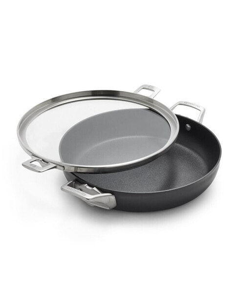 Premier Space-Saving Hard-Anodized Aluminum Nonstick 12" Everyday Pan with Lid