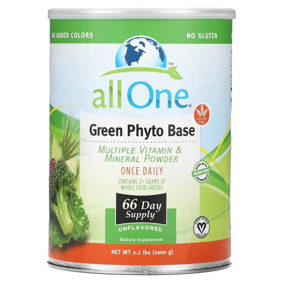 Green Phyto Base, Multiple Vitamin & Mineral Powder, Unflavored, 2.2 lbs (1,000 g)