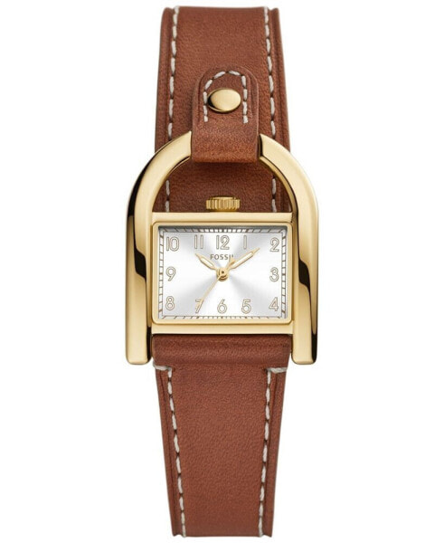Часы и аксессуары Fossil Женские часы Harwell кварцевые на кожаном ремешке, коричневые, 28 мм