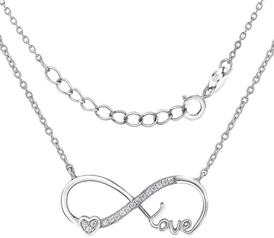 Silver Necklace Endless Love Infinity JJJN0243