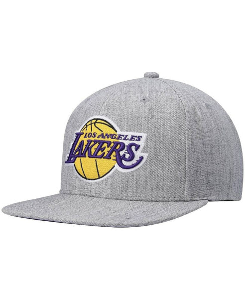 Men's Heathered Gray Los Angeles Lakers 2.0 Snapback Hat