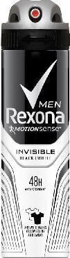 Rexona MotionSense Men Invisible Black+White Antiperspirant Spray Невидимый мужской антиперспирант-спрей  150 мл