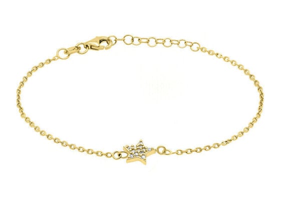 Playful gold-plated silver bracelet with a BR10Y star