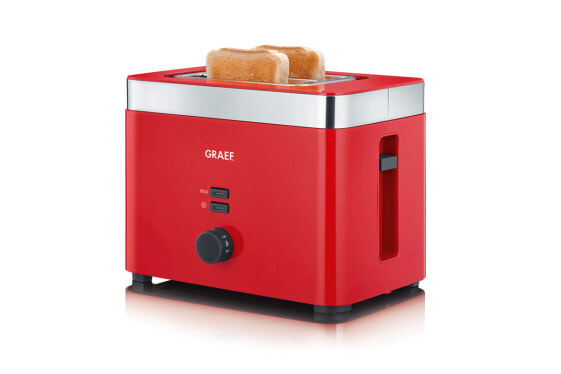 Graef TO 63 - 2 slice(s) - Red - Plastic - Buttons,Rotary - 888 W - 230 V