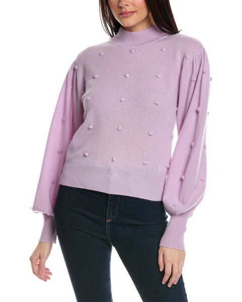 Brodie Cashmere Bonny Bobble Cashmere Sweater Women's Purple Xs