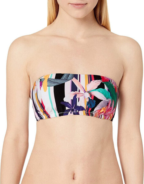 Trina Turk 284657 Women's Bandeau Bikini Top, Multi//Treasure Cove, 4