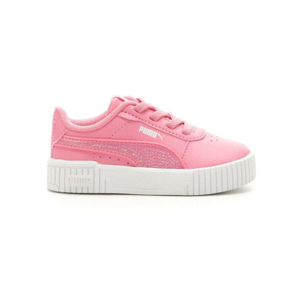 Puma Carina 2.0 Sparkly Snow Lace Up Toddler Girls Pink Sneakers Casual Shoes 3