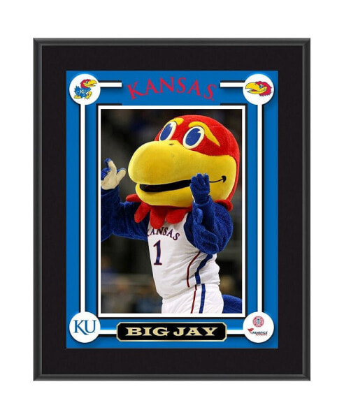 Kansas Jayhawks Big Jay Mascot 10.5'' x 13'' Sublimated Plaque