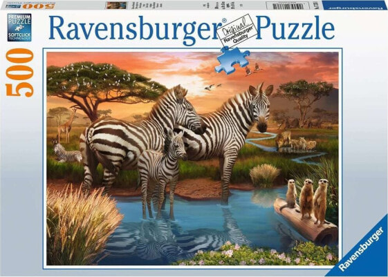 Ravensburger Ravensburger Puzzle Zebras at the Waterhole (500 pieces)