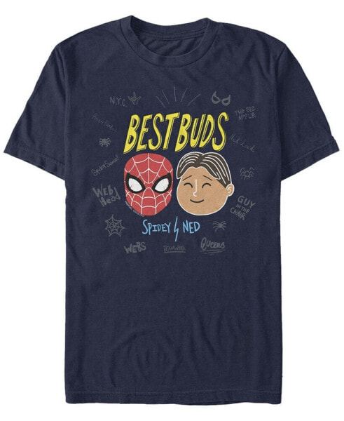 Marvel Men's Spider-Man Far From Home Best Buds, Short Sleeve T-shirt