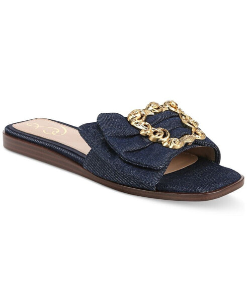 Women's Ivana Buckle-Trim Slide Flat Sandals