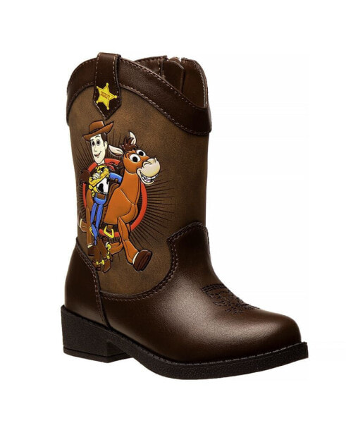 Little Boys Toy Story Slip On Light Up Cowboy Boots