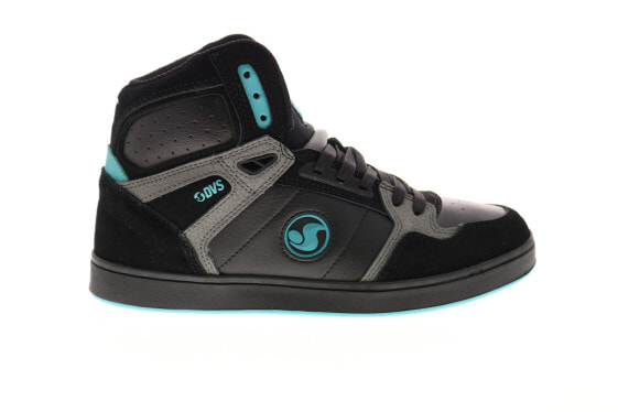 Мужские кроссовки DVS Honcho черно-угольно-бирюзовые из замши, вдохновленные скейтбордингом