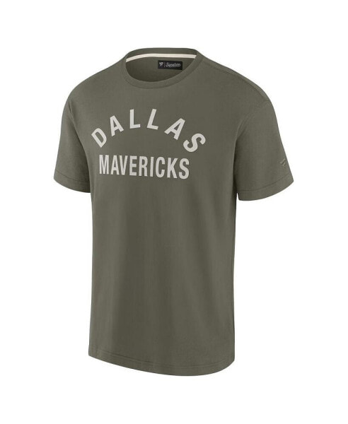 Men's and Women's Olive Dallas Mavericks Elements Super Soft Short Sleeve T-Shirt