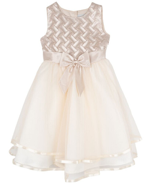 Toddler & Little Girl Basket Weave Social Dress