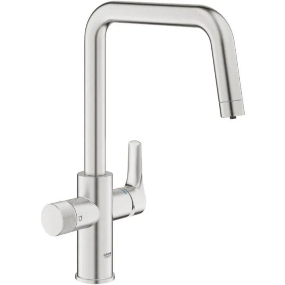 Kchenfilterhahn - Supersteel - Wasserfiltration - Hoher U-frmiger Auslauf - 150 Drehung - GROHE Blue Pure Start - 30595DC0