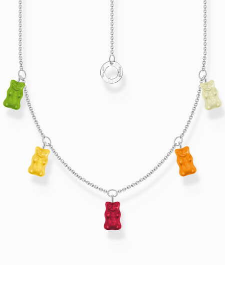 Thomas Sabo KE2205-017-7-L45V Silver chain w. 5 colourful Goldbears