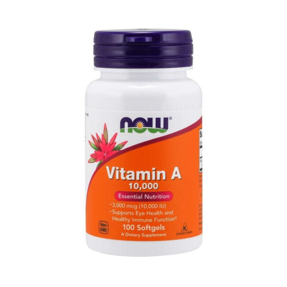 Now Foods Vitamin A Витамин А 10000 МЕ для здоровья глаз и поддержки иммунитета