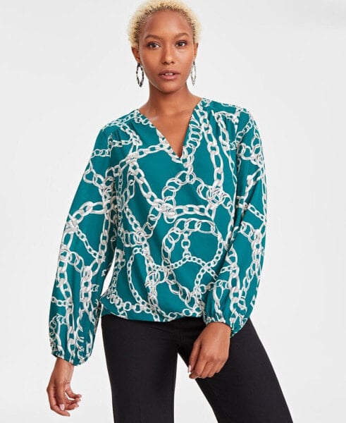 Women's Printed Surplice Top, XS-3X, Created for Macy's