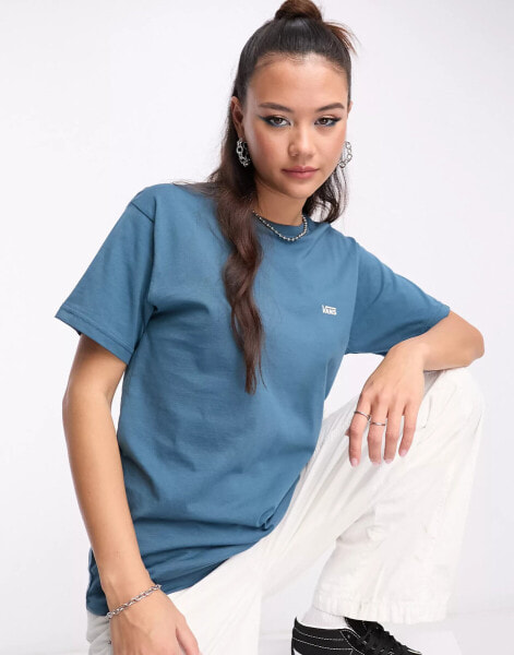 Vans left chest logo t-shirt in teal