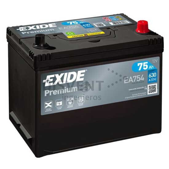 EXIDE 12V/75Ah 630 CCA Serie Premium Ea754 Battery