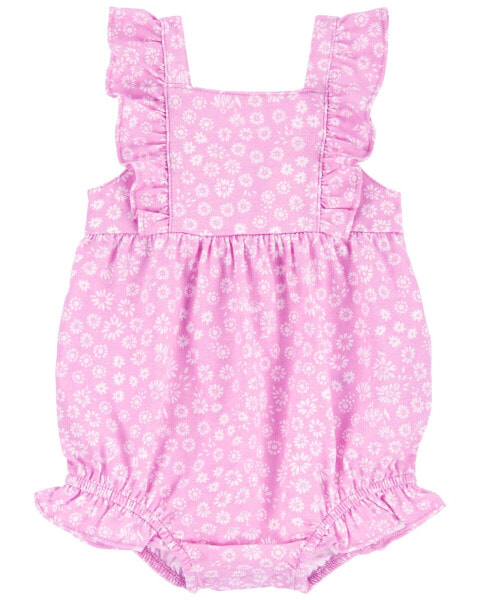 Baby Floral Jersey Romper 24M