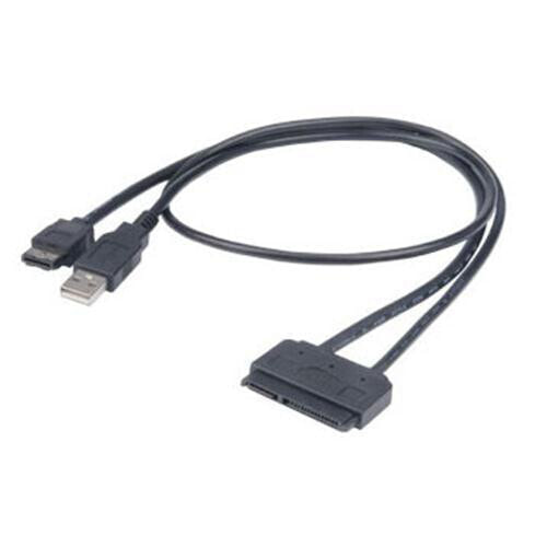 Akasa Flexstor eSATA USB - 0.4 m - eSATA - Male - Black