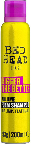 Bed Head by TIGI Bigger The Better Volume Shampoo Foam for Weak Hair, 200 ml