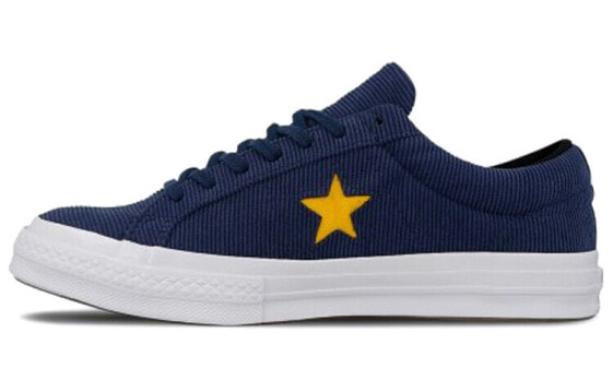 Converse one star Ox 复古 休闲 低帮 板鞋 男女同款 深蓝 / Кроссовки Converse One Star Ox 161633C