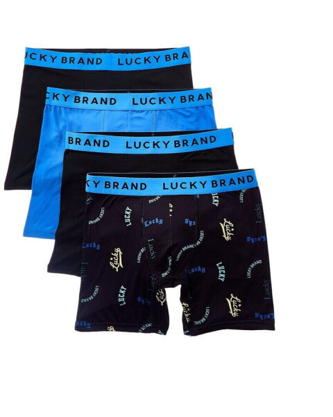 Lucky Brand 4Pk Essential Soft Boxer Brief Men's S