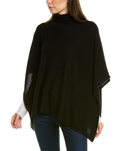 Женский свитер Amicale Cashmere с воротником-хомутом из кашемира рубашка черного цвета