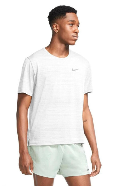 Футболка мужская Nike M Df Miler Top Ss CU5992-100 Белая Regular Fit