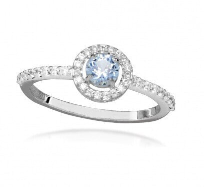 Elegant silver ring with cubic zirconia SC491