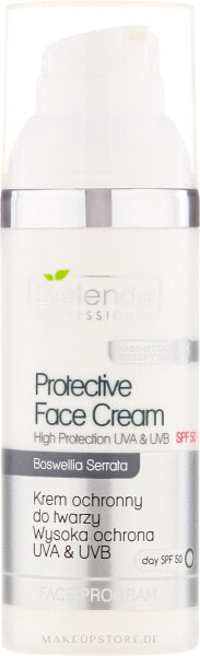 Schützende und feuchtigkeitsspendende Creme für Gesicht, Hals und Dekolleté SPF 50 - Bielenda Professional Protective Face Cream 50 ml