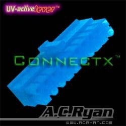 A.C.Ryan Connectx™ ATX20pin Female - UVBlue 100x - Blue