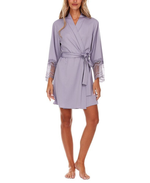 Women's Hazel Hammered Satin Wrap Robe