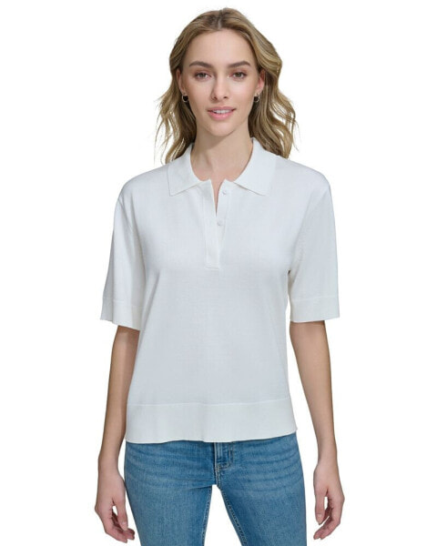 Women's Collared Short-Sleeve Top