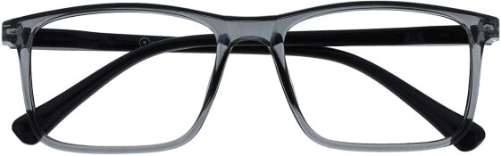 Opulize Ink M4-1 -1.00 Long Distance Glasses Myopia Large Rectangular Frame Spring Hinges Scratch-Resistant Black Men Women