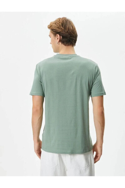 Erkek T-shirt Yeşil 4sam10024hk