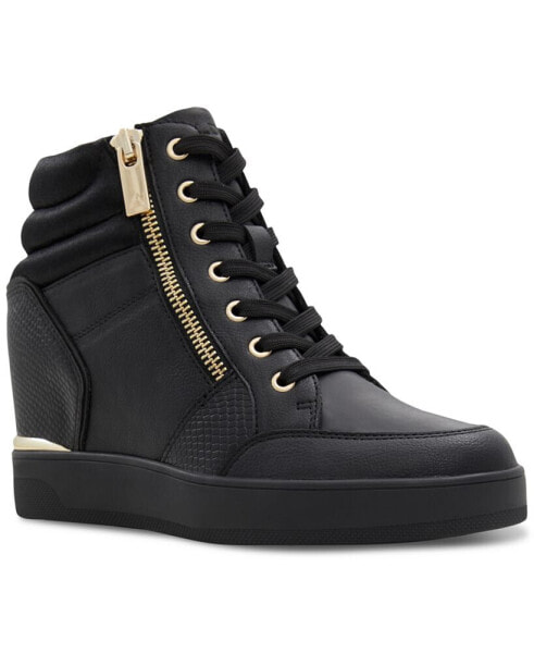 Women's Ereliclya Lace-Up Zip Wedge High-Top Sneakers