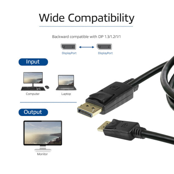 ACT AK4071 - 1 m - DisplayPort - DisplayPort - Male - Male - Black