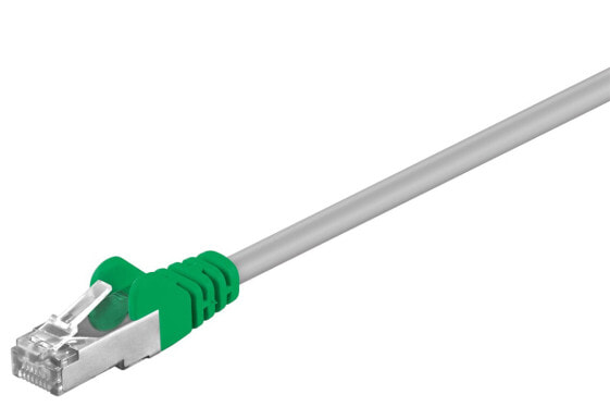Wentronic CAT 5e - F/UTP Crossover Cable - grey - green - 5 m - 5 m - Cat5e - F/UTP (FTP) - RJ-45 - RJ-45