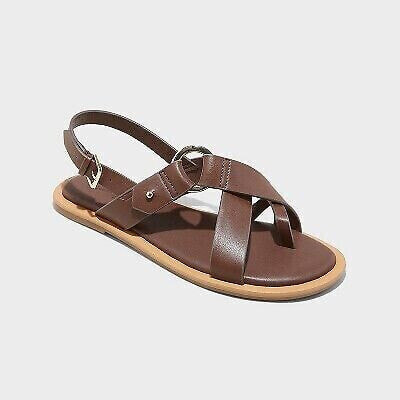 Women's Vanessa Harness Sandals - Universal Thread Brown 10