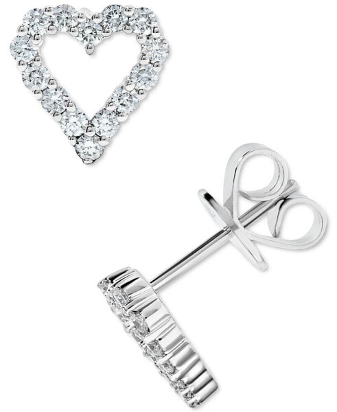 Серьги Macy's Diamond Heart Stud